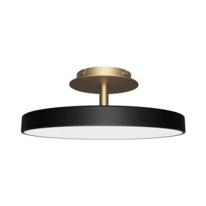 Asteria Up medium loftlampe, sort/messing