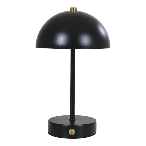 HOUSE NORDIC Holt LED bordlampe, genopladelig - sort/messing stål