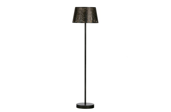 WOOOD EXCLUSIVE Keto gulvlampe - antik messing og antik sort stål