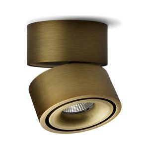 Easy W100 Build On LED spot, børstet messing