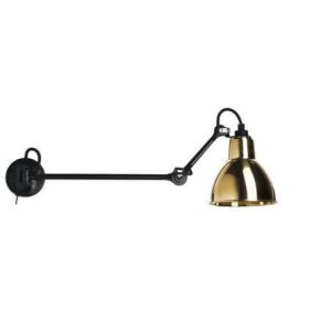 Lampe Gras No. 204 L40 SW væglampe, sort/messing