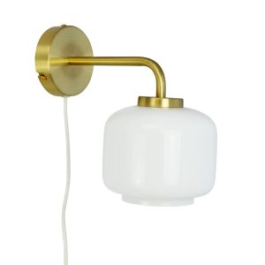 Arp D15 opal/ messing væglampe Dyberg-Larsen
