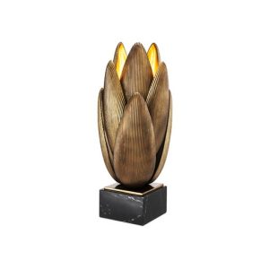Blossom bordlampe messing