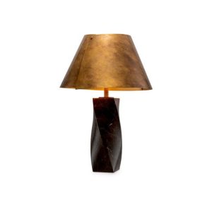 Camelia bordlampe antik messing / sort