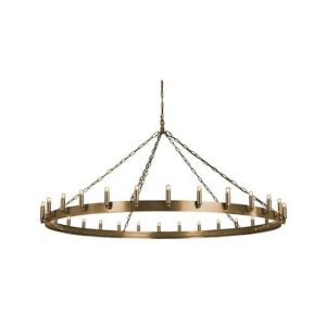 Crown loftlampe antik messing Ø165