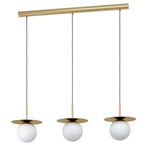 EGLO Stars of Light ARENALES langbordspendel 3xE27 L110 børstet messing/hvid