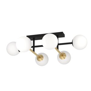 EGLO Stars of Light PAZ loftlampe 6xE14 L775 sort/børstet messing