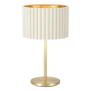 EGLO Stars of Light TAMARESCO bordlampe E27 børstet messing/hvid fløjl/guld