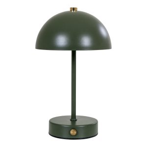 HOUSE NORDICÂ Holt LED Bordlampe - Bordlampe, genopladelig, grøn/messing