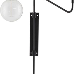 House Doctor Væglampe Swing L35 cm Sort Jern og Messing Designlampe