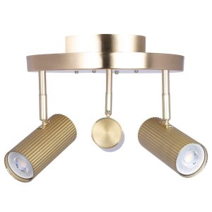 Hubble 3 plafond, børstet messing