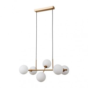 Italux Mirellio Langbordspendel 61cm Messing/opal