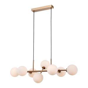 Italux Mirellio Langbordspendel 82cm Messing/opal