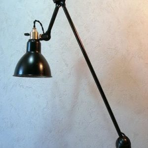 Lampe Gras 201 round arkitektlampe - Sort/messing