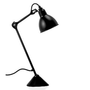 Lampe Gras 205 bordlampe - Sort + messing + round / Nej tak