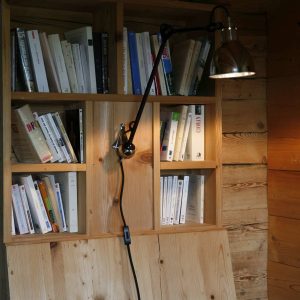 Lampe Gras No. 222 væglampe - Hvid/messing / Rund
