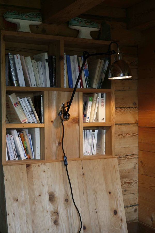 Lampe Gras No. 222 væglampe - Hvid/messing / Rund