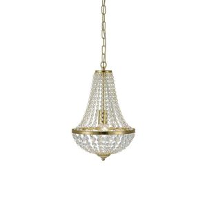 Lysekrone Ø30/H40cm - Messing