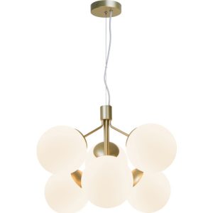 Nordlux Ivona lysekrone, messing, 6 lamper