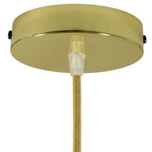 Roset til 1 lampe Ø12 cm - Konisk / Blank messing