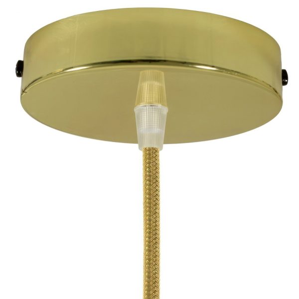 Roset til 1 lampe Ø12 cm - Konisk / Blank messing
