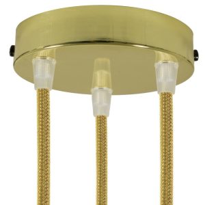 Roset til 3 lampe Ø12 cm - Konisk / Blank messing