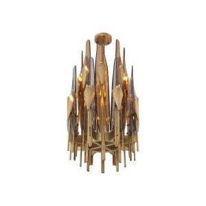 Sky taklampe antik messing
