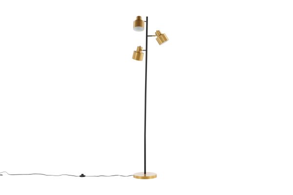 VENTURE DESIGN Vifta gulvlampe - messing og sort stål