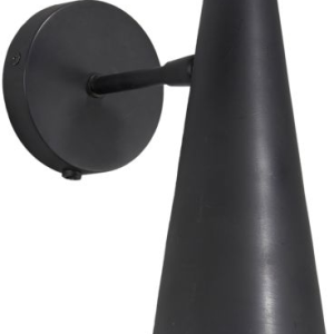 Væglampe Precise House Doctor mat sort jern og messing 21 cm