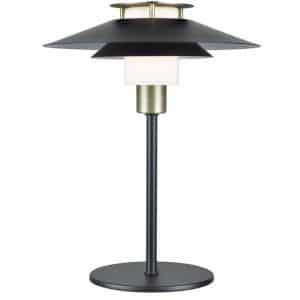 Rivoli bordlampe fra Halo Design - Sort/messing Ø24 cm