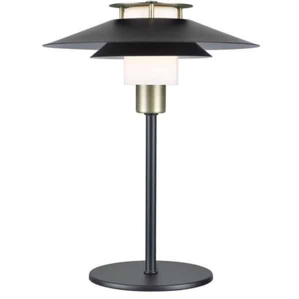 Rivoli bordlampe fra Halo Design - Sort/messing Ø24 cm