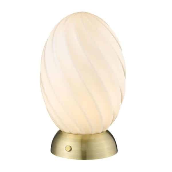 Twist Oval bordlampe fra Halo Design - Messing