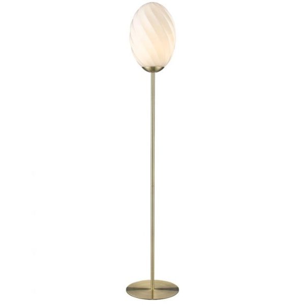 Twist Oval gulvlampe fra Halo Design - Messing