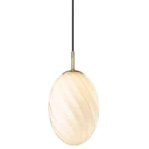 Twist Oval pendel fra Halo Design - Messing Ø15 cm