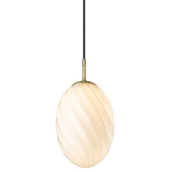 Twist Oval pendel fra Halo Design - Messing Ø15 cm