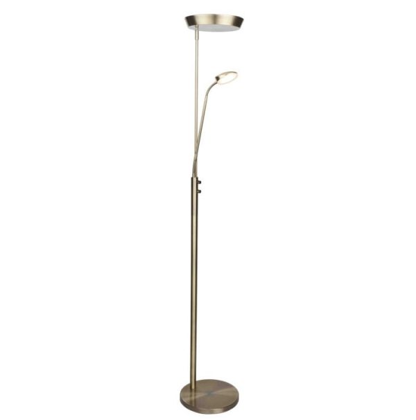 Vegas Combi gulvlampe m. dæmper fra Halo Design - Antik messing
