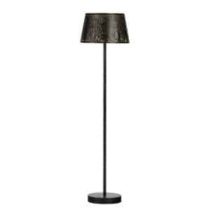 WOOOD EXCLUSIVE Keto gulvlampe - antik messing og antik sort stål
