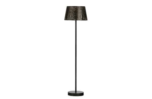 WOOOD EXCLUSIVE Keto gulvlampe - antik messing og antik sort stål