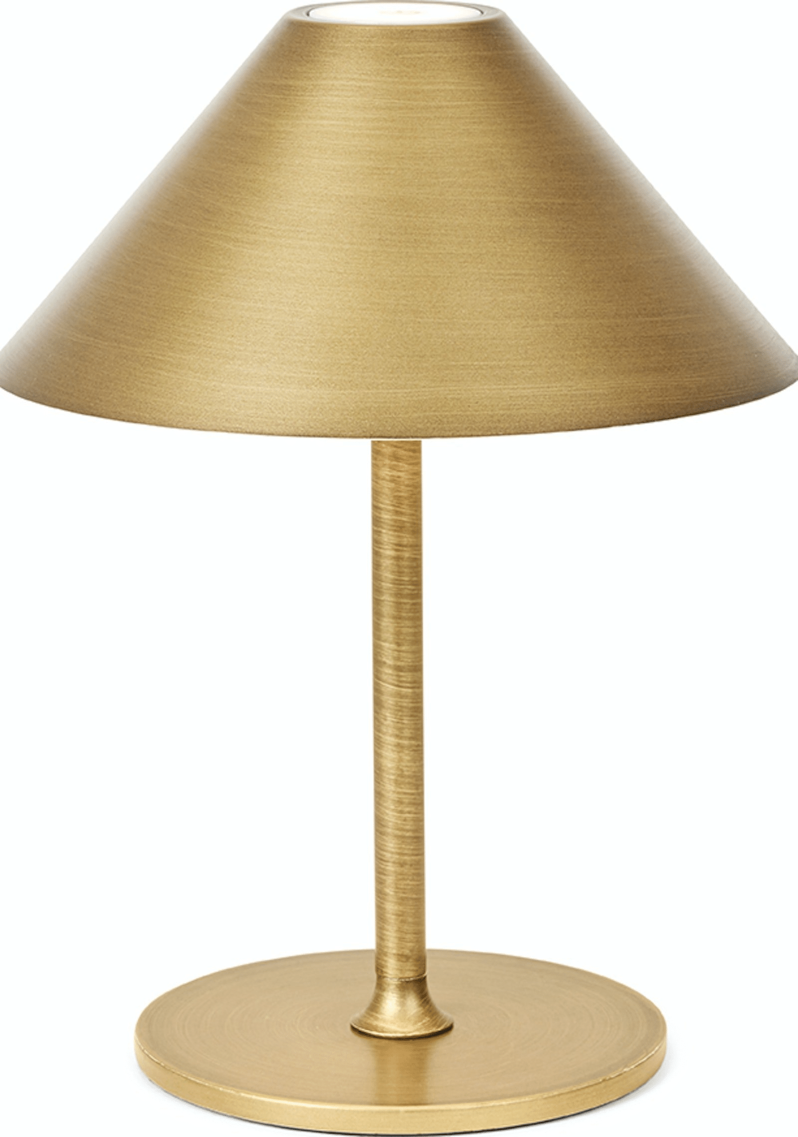 Bordlampe Halo Design Hygge i messing med genopladelig LED IP54 Ø15 x H19 cm