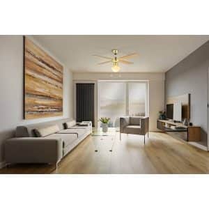 EGLO FORTALEZA VENTILATOR AC E27 MESSING/NATUR