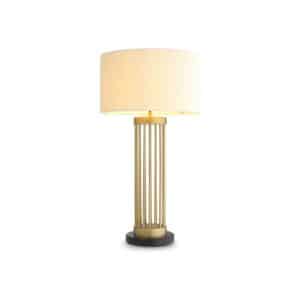 Condo bordlampe antik messing/hvid