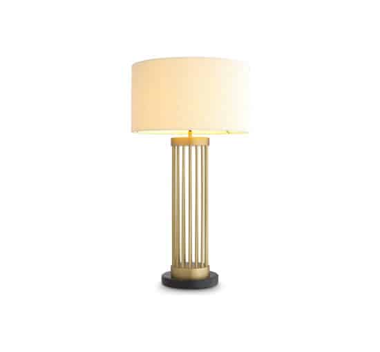 Condo bordlampe antik messing/hvid