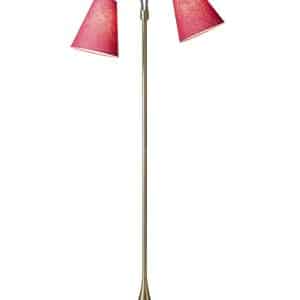 Fodgænger Gulvlampe messing m/cerice skærme