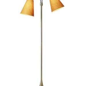 Fodgænger Gulvlampe messing m/karry skærme