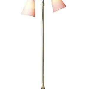 Fodgænger Gulvlampe messing m/pink skærme