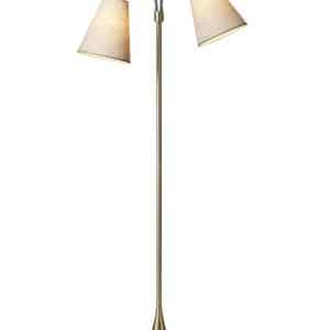 Fodgænger Gulvlampe messing m/sand skærme