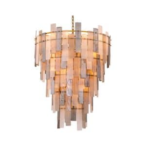 Greyson lysekrone i antik messing