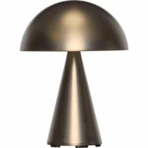 Hübsch Mush genopladelig bordlampe, bruneret messing