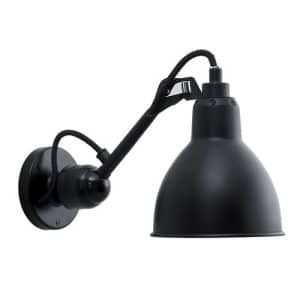 Lampe Gras 304 væglampe - Ledning med afbryder / Messing / Hvid