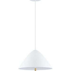 OROS Loftlampe i metal og akryl Ø40 cm 1 x 17W LED - Satineret hvid/Messing